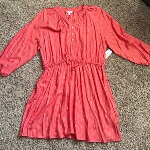 Time and Tru Women’s Plus Size Ruffle Neck Mini Dress Size: XXL (20)